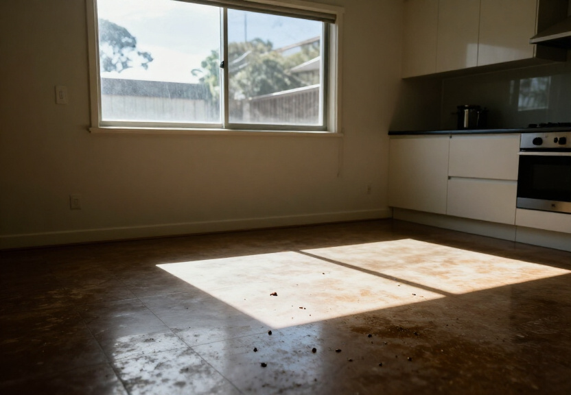 Rodent infestation in a Bligh Park garage before treatment